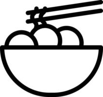 illustration vectorielle de bol de nourriture sur fond. symboles de qualité premium. icônes vectorielles pour le concept et la conception graphique. vecteur