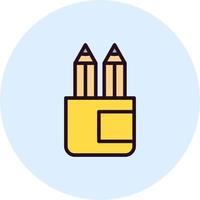 icône de vecteur de boîte à crayons