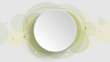 abstrait géométrique avec cercle dégradé vert sur fond blanc vecteur
