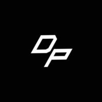 dp logo monogramme avec en haut à vers le bas style moderne conception modèle vecteur
