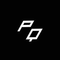 pq logo monogramme avec en haut à vers le bas style moderne conception modèle vecteur
