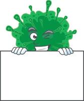 une dessin animé personnage de coronavirus pneumonie vecteur