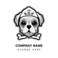 anime kawaii chienchien logo Caractéristiques une mignonne et aimable chiot avec grand, expressif yeux et une avec charme caricatural esthétique, parfait pour tout chien amoureux vecteur