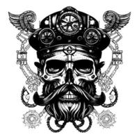 logo pirate crâne tatouage populaire conception cette représente une rebelle esprit, une l'amour de aventure, et une volonté à embrasse le inconnue vecteur