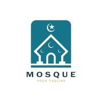 islamique mosquée logo vecteur icône modèle