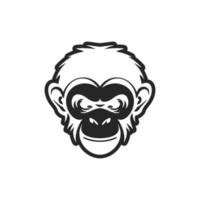 un élégant noir et blanc singe logo à avec style représenter votre marque. vecteur