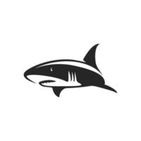 noir et blanc requin logo vecteur à élever votre marques style.