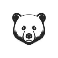 vecteur logo avec un élégant noir et blanc ours.