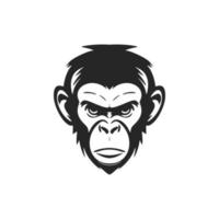 élégant noir et blanc primate vecteur logo pour votre entreprise.