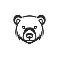 élégant noir et blanc ours graphique logo. vecteur