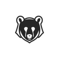une élégant noir et blanc ours logo vecteur conception.