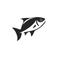 noir et blanc vecteur poisson logo.