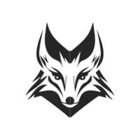 créer un élégant logo pour votre marque avec une noir et blanc Renard vecteur image.