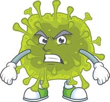 une dessin animé personnage de coronavirus propager vecteur