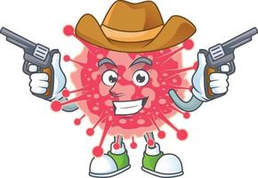 une dessin animé personnage de coronavirus urgence vecteur