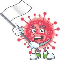 une dessin animé personnage de coronavirus urgence vecteur