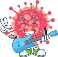 une dessin animé personnage de coronavirus urgence vecteur