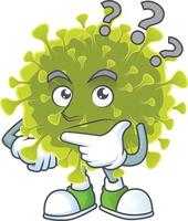 une dessin animé personnage de global coronavirus déclenchement vecteur