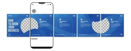ensemble de instagram carrousel poste, modifiable instagram carrousel Publier modèle, social médias carrousel Publier pour affaires promotion vecteur