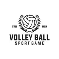 modèle de vecteur d'insigne de volley-ball. illustration graphique de volley de sport dans le style de patch d'insigne d'emblème.