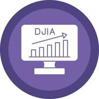 conception d'icône vectorielle djia vecteur