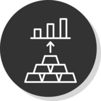 conception d'icône vectorielle d'investissement en or vecteur