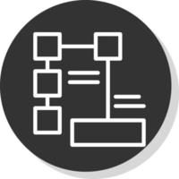 conception d'icône de vecteur d'organigramme