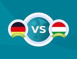 Allemagne vs Hongrie football vecteur
