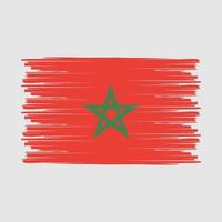 pinceau drapeau maroc vecteur