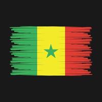 pinceau drapeau sénégal vecteur