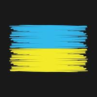 pinceau drapeau ukraine vecteur