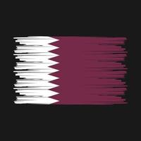 brosse drapeau qatar vecteur