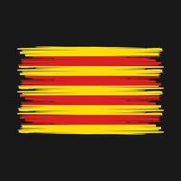 pinceau drapeau catalogne vecteur