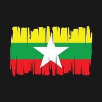 illustration vectorielle de drapeau myanmar vecteur