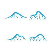 ensemble d'images de logo de montagne vecteur