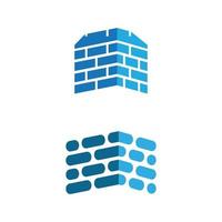 ensemble d & # 39; images de logo de brique vecteur