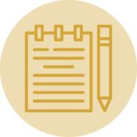 conception d'icône de vecteur de notes manuscrites