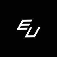 UE logo monogramme avec en haut à vers le bas style moderne conception modèle vecteur