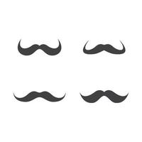 ensemble d & # 39; images de logo moustache vecteur