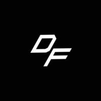 df logo monogramme avec en haut à vers le bas style moderne conception modèle vecteur