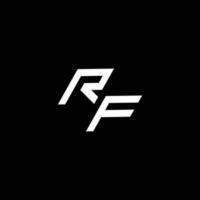 rf logo monogramme avec en haut à vers le bas style moderne conception modèle vecteur