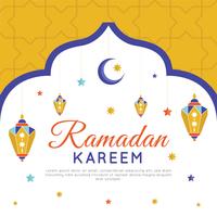 Vecteur de fond coloré Ramadan
