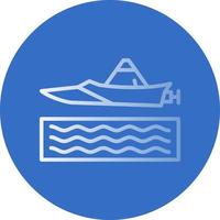 conception d'icône vectorielle de course de bateaux de sprint à réaction vecteur