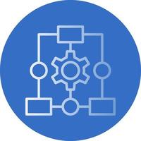 conception d'icône de vecteur de processus de flux de travail