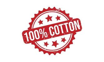 100 pour cent coton caoutchouc timbre vecteur