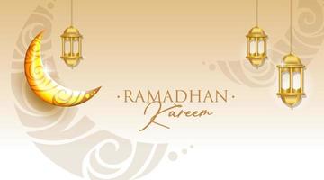 islamique ramadhan kareem vecteur Contexte luxe or