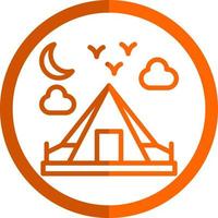 conception d'icône de vecteur de camping