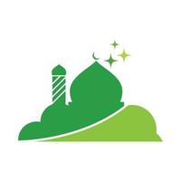 logo islamique, mosquée vecteur