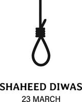 shaheed diwas des martyrs journée 23 Mars vecteur illustration