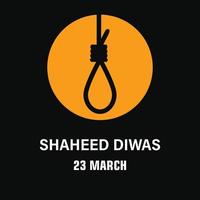 shaheed diwas des martyrs journée 23 Mars vecteur illustration